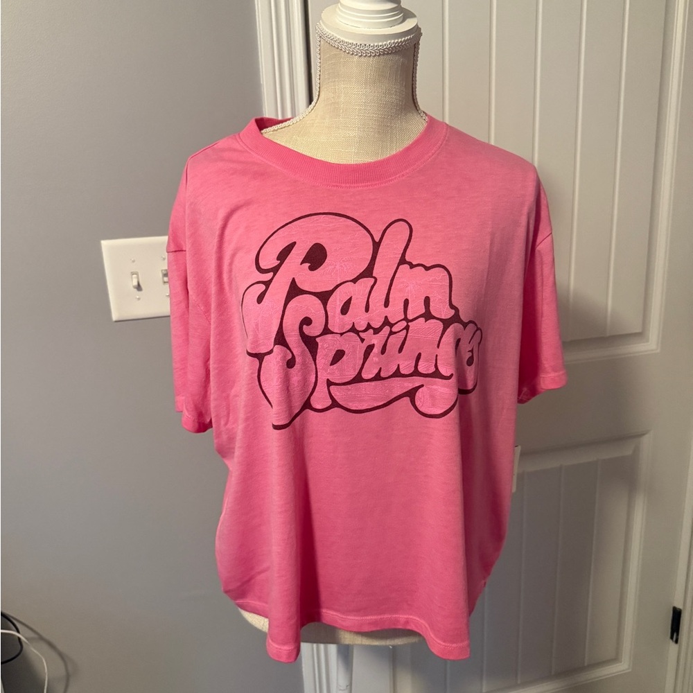 Torrid Pink Graphic Tee Palm Springs